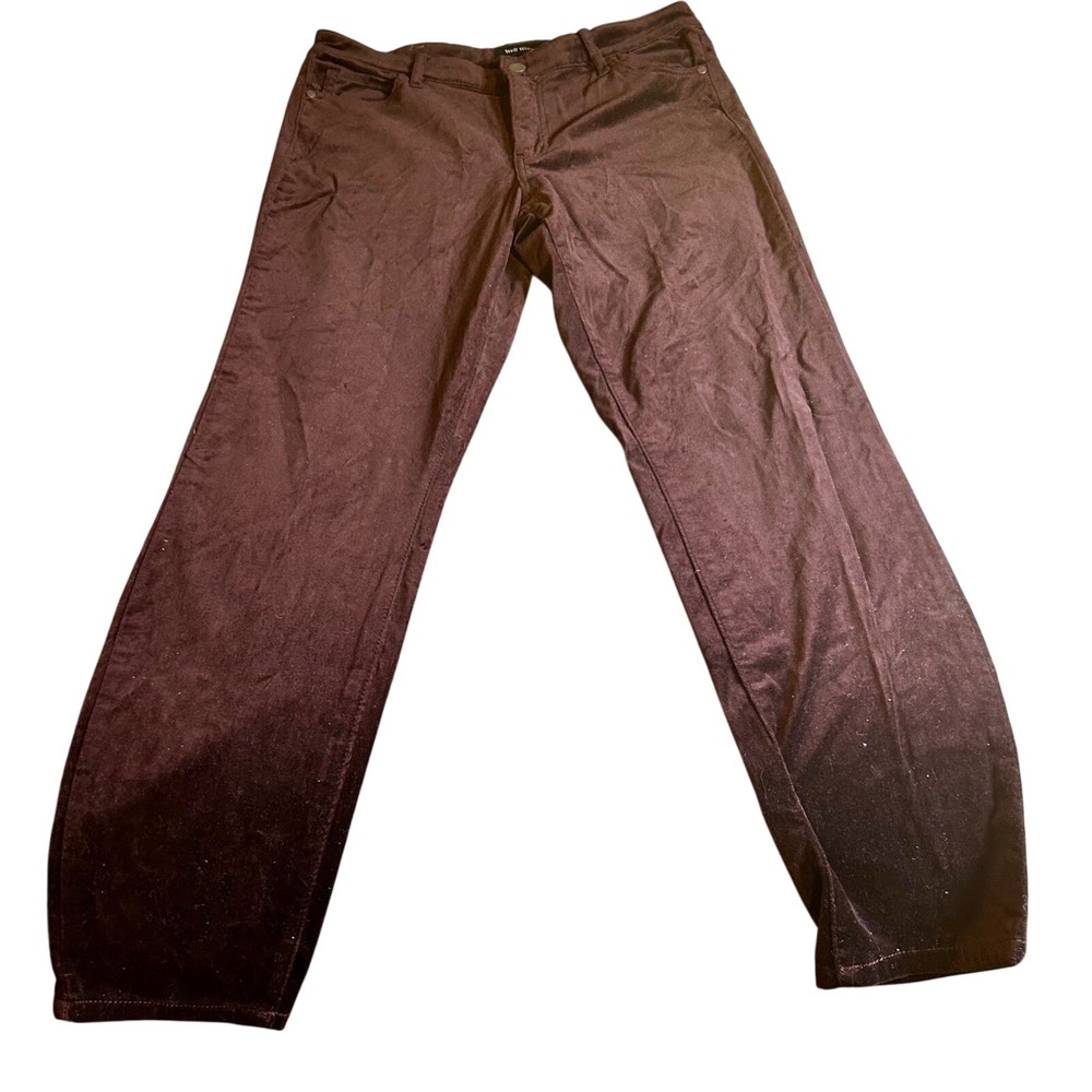 Well Worn Velvet Jeans‎ Womens Size 8/29 Dark Purple Straight Leg